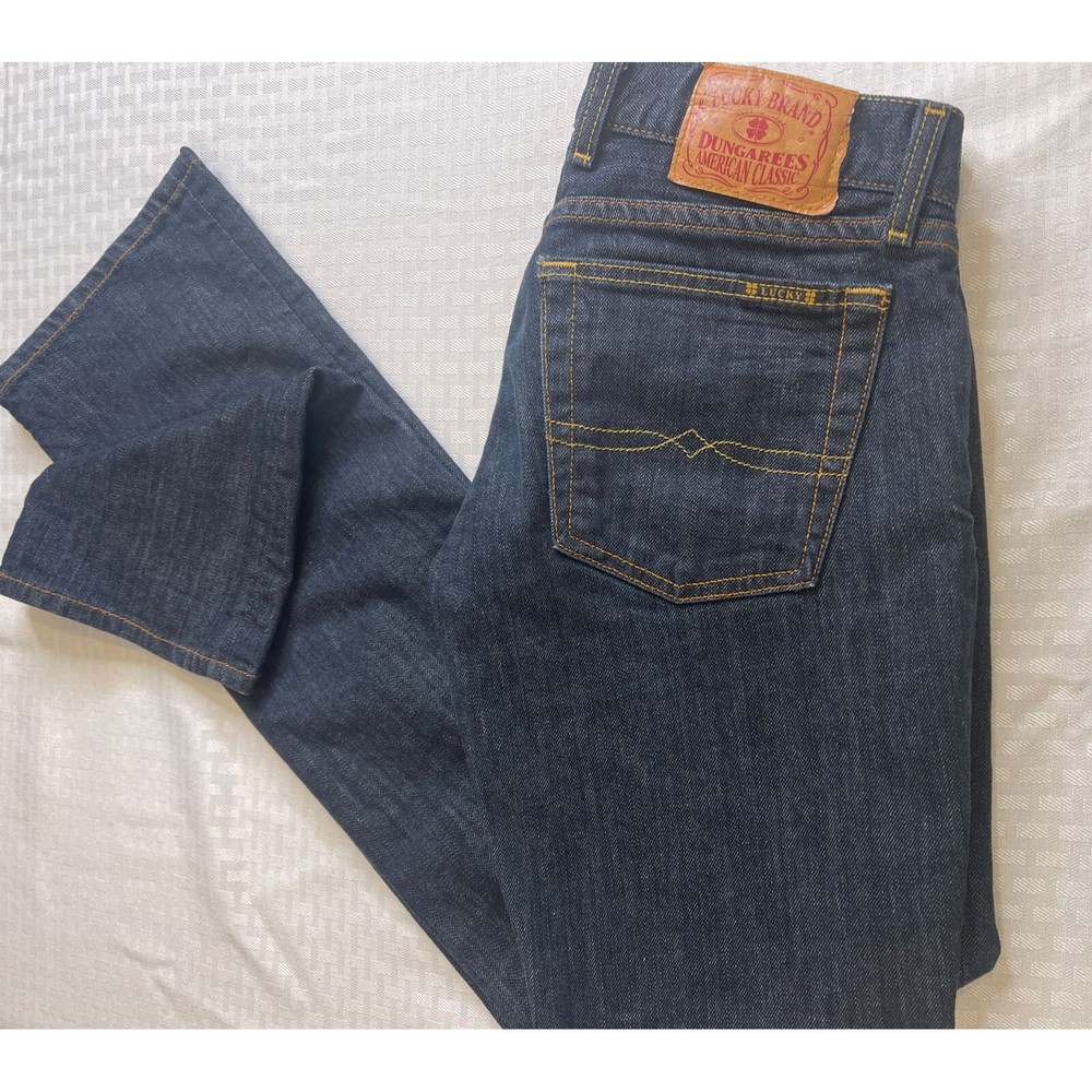 Women’s Lucky Brand Low Rise Button Fly Jean Size 2/26 Dark Wash Maddy Jean
